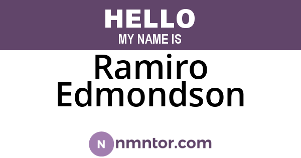 Ramiro Edmondson