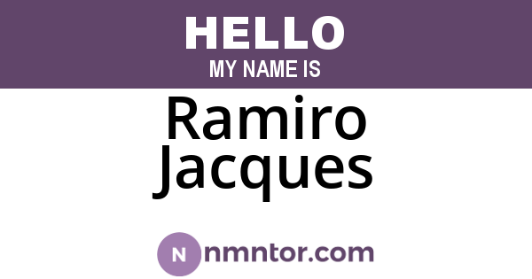 Ramiro Jacques