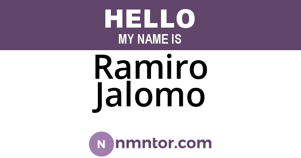 Ramiro Jalomo