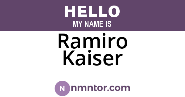 Ramiro Kaiser