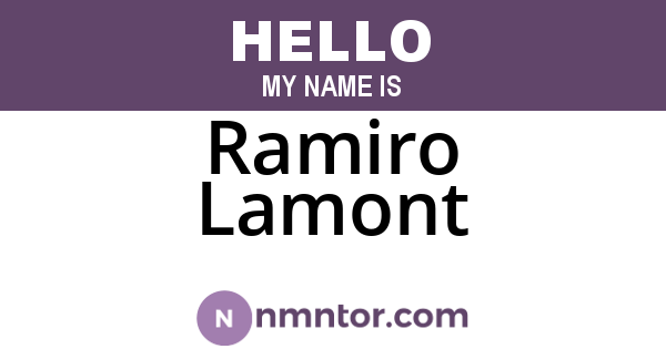 Ramiro Lamont