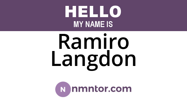 Ramiro Langdon