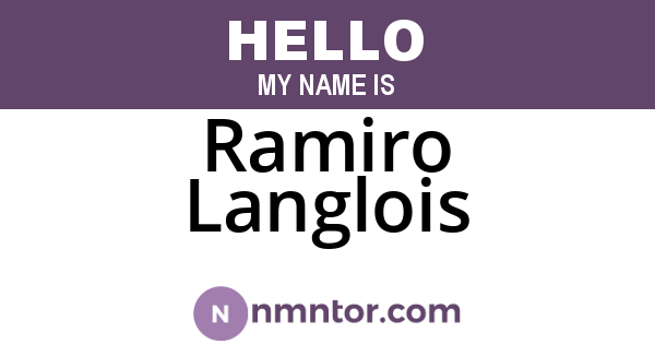 Ramiro Langlois
