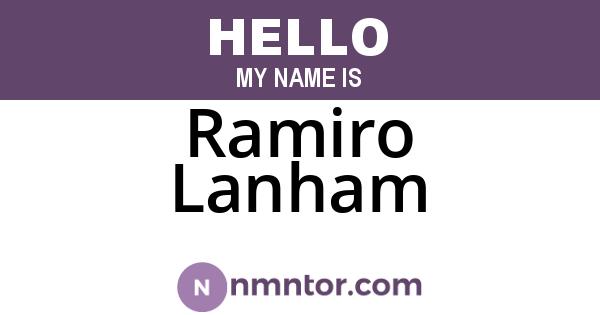 Ramiro Lanham