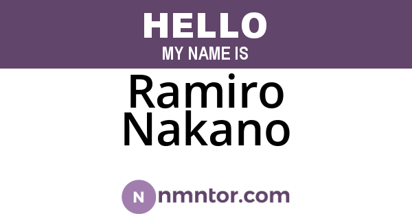 Ramiro Nakano