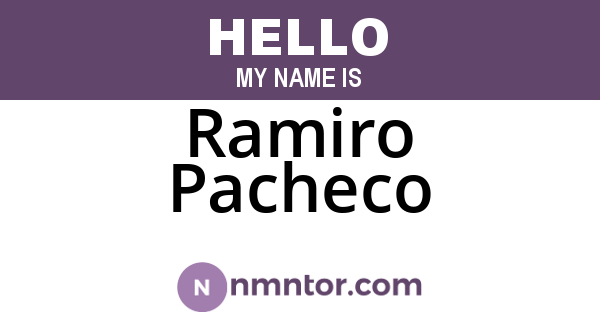 Ramiro Pacheco