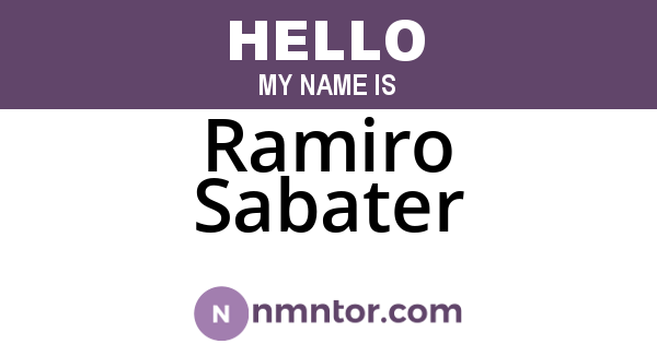 Ramiro Sabater