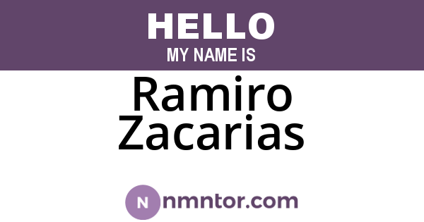 Ramiro Zacarias