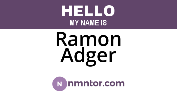 Ramon Adger