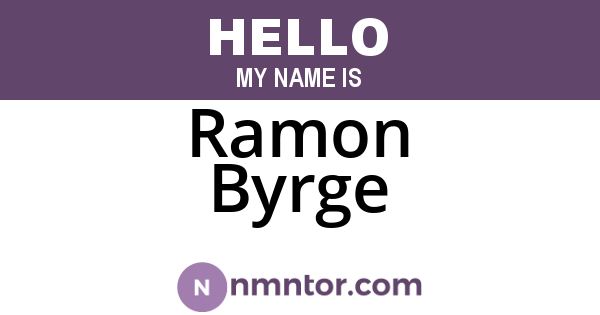 Ramon Byrge