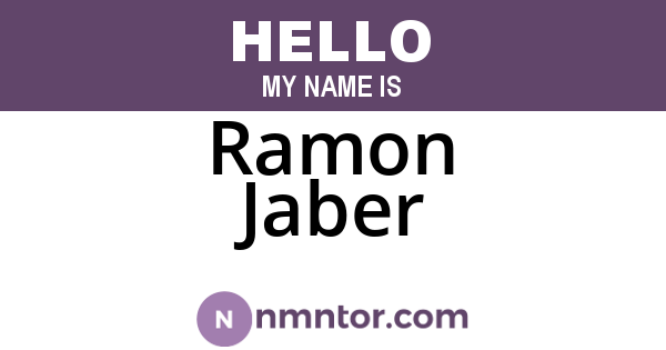 Ramon Jaber