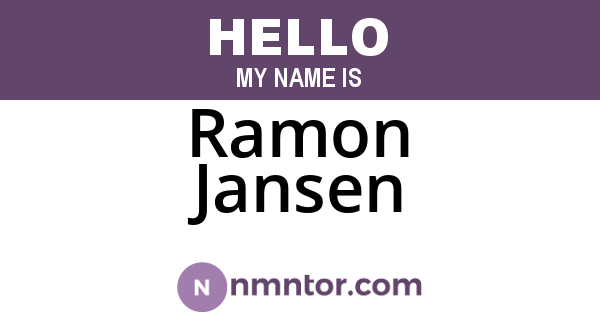 Ramon Jansen