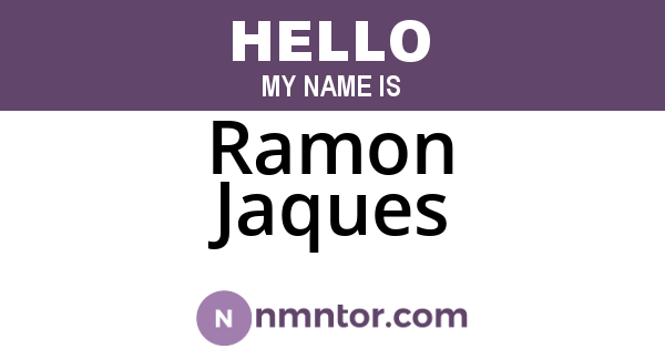 Ramon Jaques