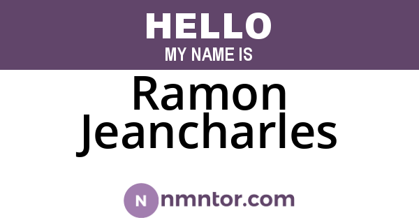 Ramon Jeancharles