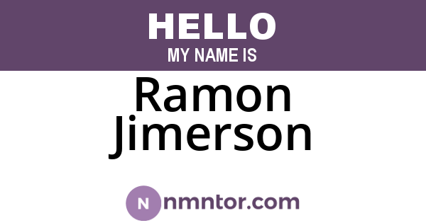 Ramon Jimerson