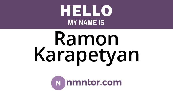 Ramon Karapetyan