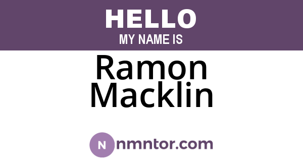 Ramon Macklin