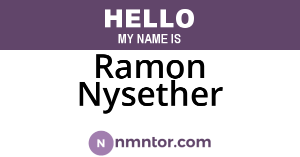 Ramon Nysether