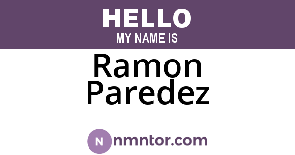 Ramon Paredez