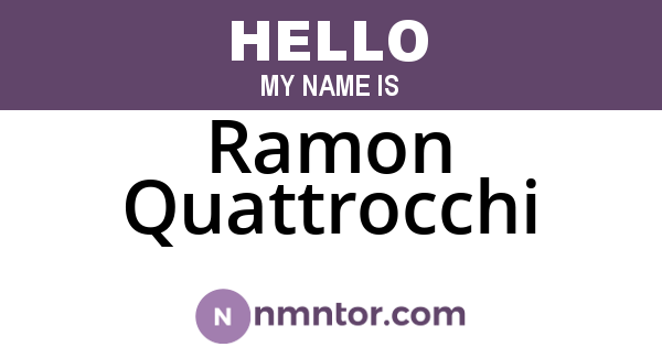 Ramon Quattrocchi
