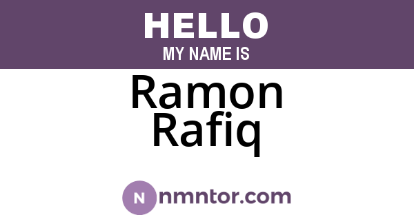 Ramon Rafiq