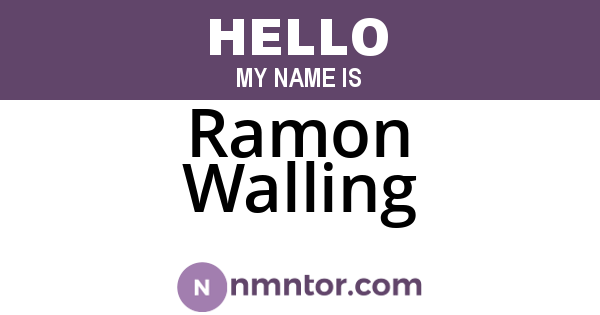 Ramon Walling