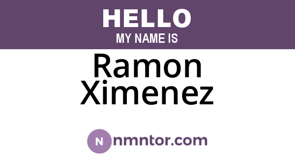 Ramon Ximenez