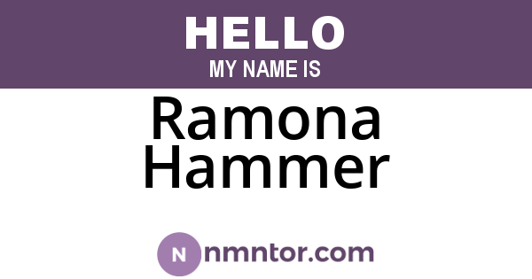 Ramona Hammer