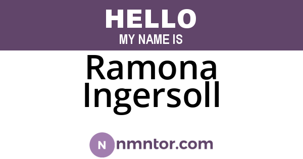 Ramona Ingersoll