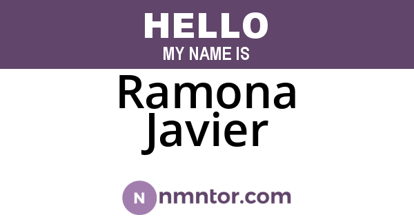 Ramona Javier