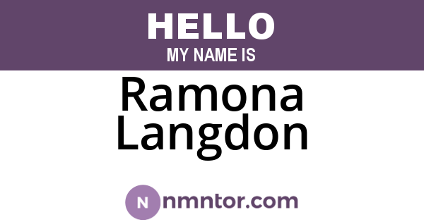 Ramona Langdon