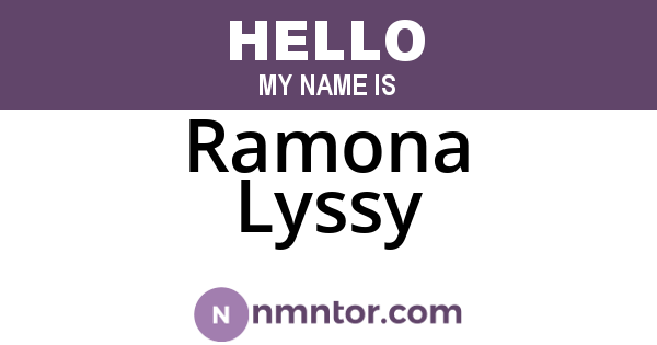 Ramona Lyssy