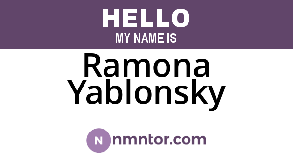 Ramona Yablonsky