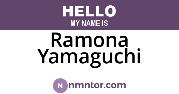 Ramona Yamaguchi