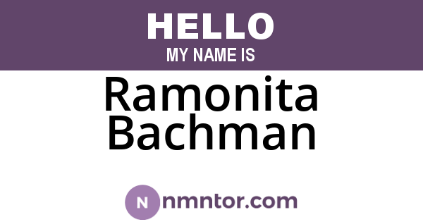 Ramonita Bachman