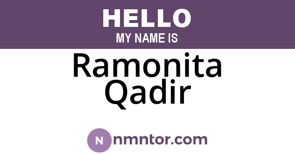 Ramonita Qadir