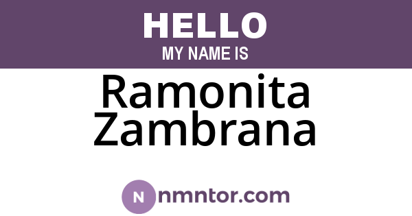 Ramonita Zambrana