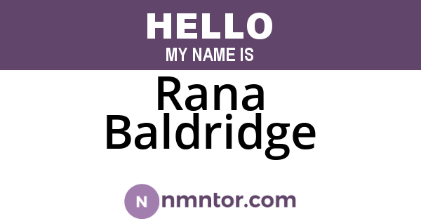 Rana Baldridge