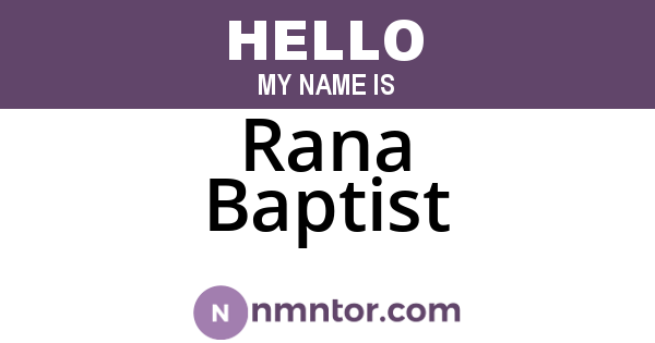 Rana Baptist