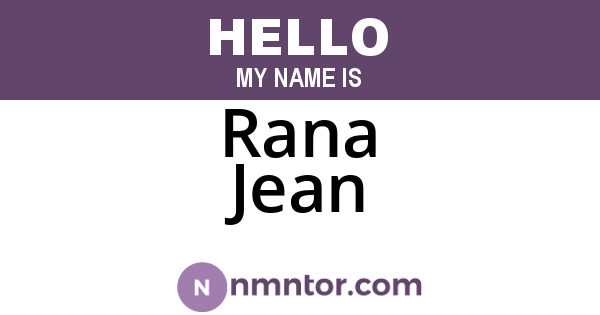 Rana Jean