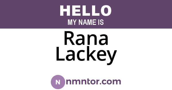 Rana Lackey