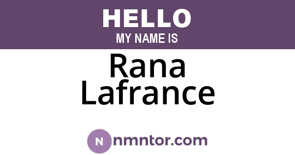 Rana Lafrance