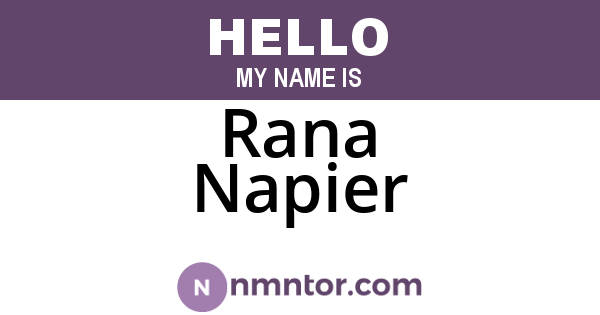 Rana Napier