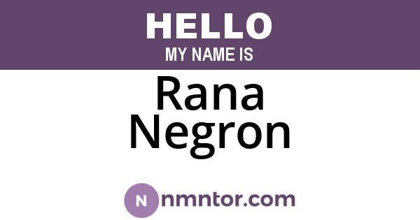 Rana Negron