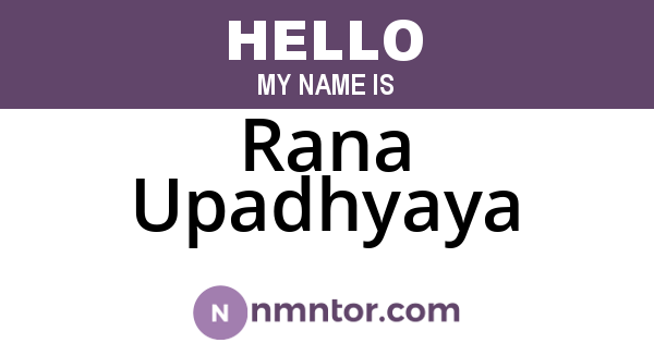 Rana Upadhyaya