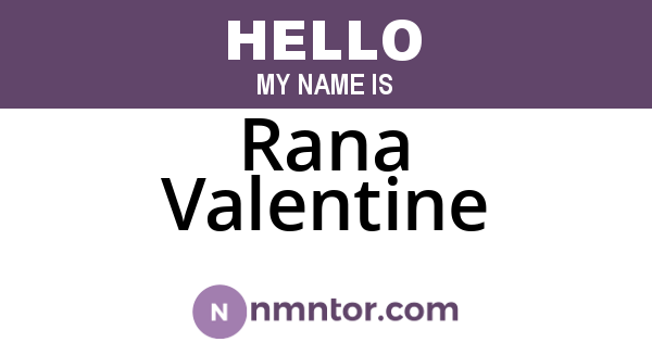 Rana Valentine