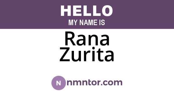 Rana Zurita