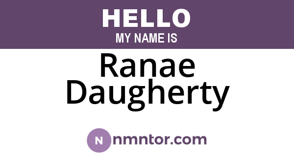 Ranae Daugherty