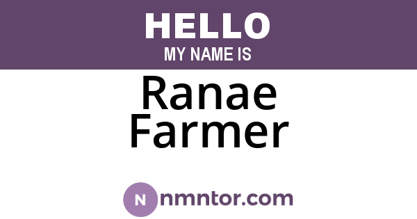 Ranae Farmer
