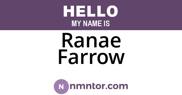 Ranae Farrow
